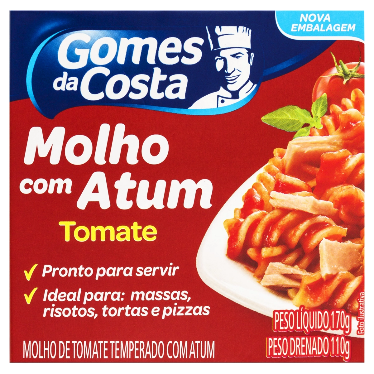 Molho De Tomate Com Atum Gomes Da Costa Caixa 110g