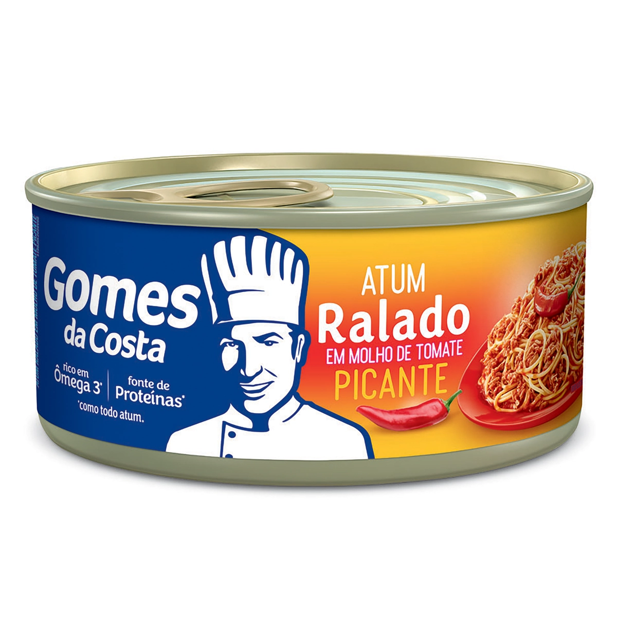 Atum Ralado Ao Molho De Tomate Picante Gomes Da Costa Lata 140g