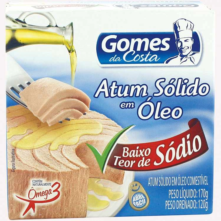 Atum Sólido Em óleo Light Gomes Da Costa Caixa 120g