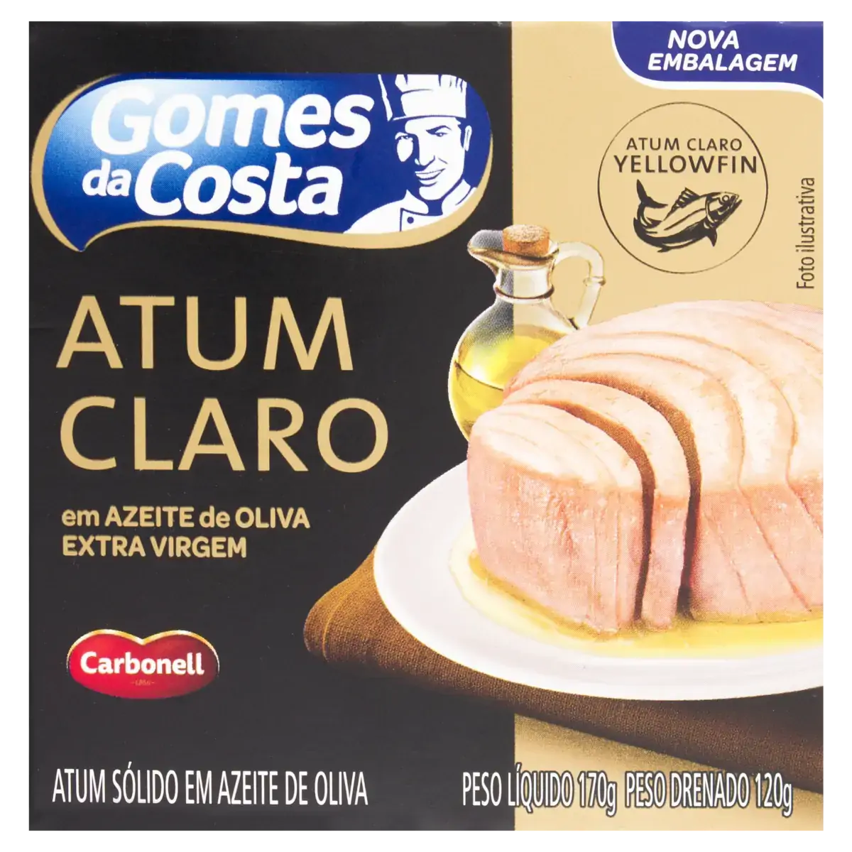 Atum Sólido Em Azeite De Oliva Gomes Da Costa Caixa 120g