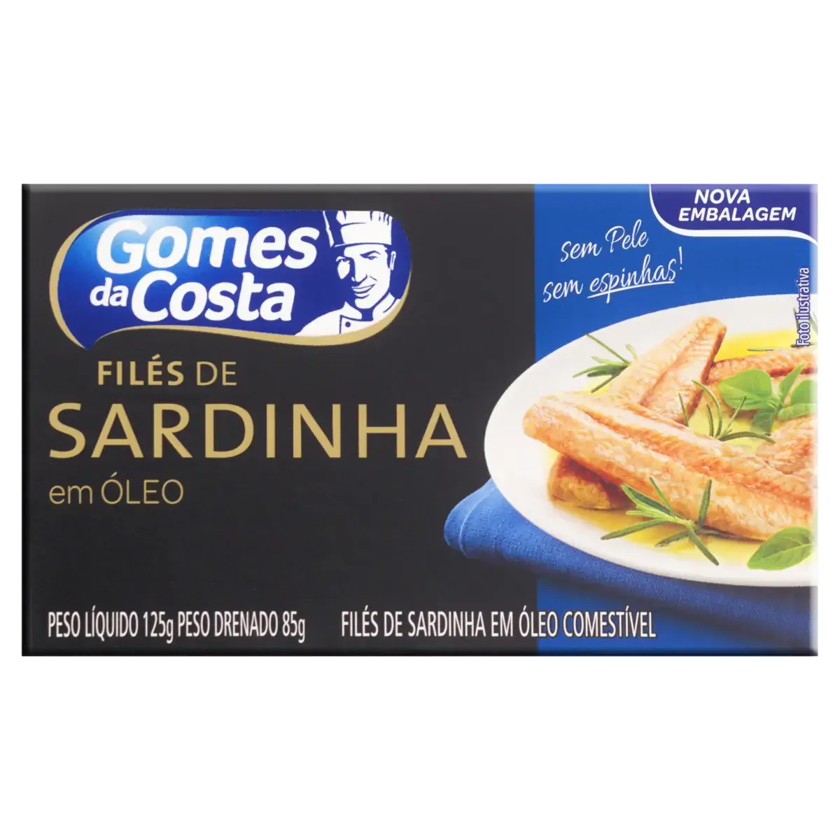 Filé De Sardinha Com óleo Gomes Da Costa Caixa 85g