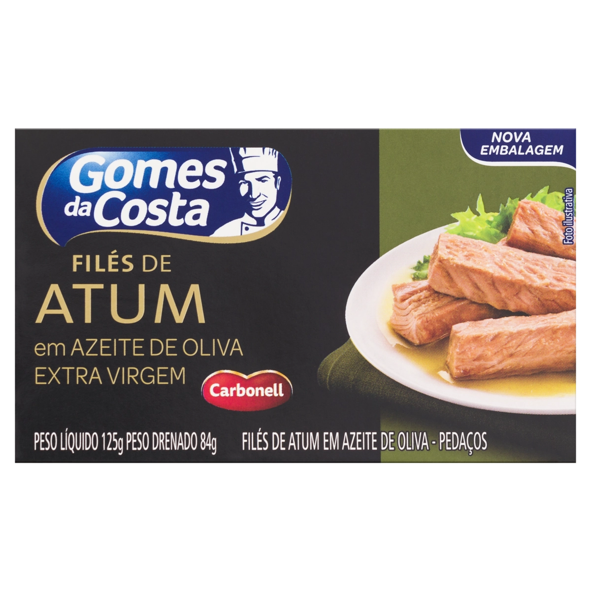Filé De Atum Em Pedaços Em Azeite De Oliva Gomes Da Costa Caixa 84g