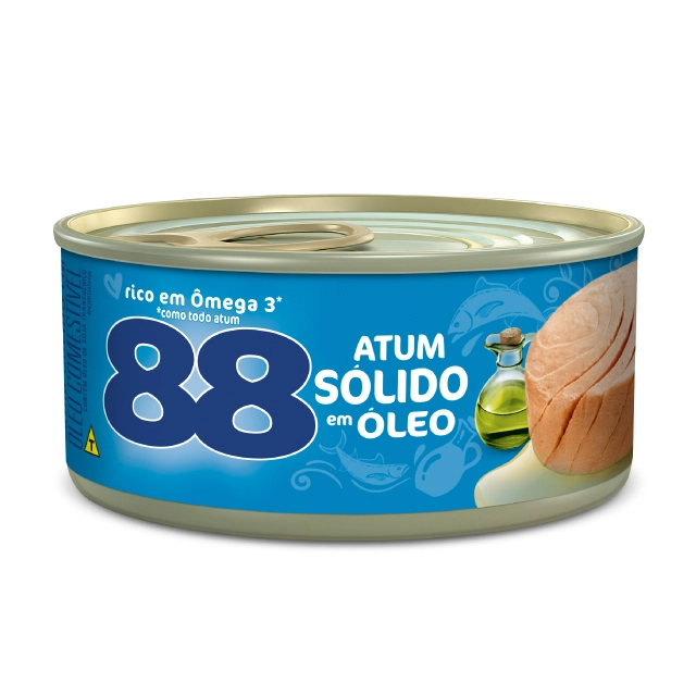 Atum Sólido Em óleo 88 Lata 98g