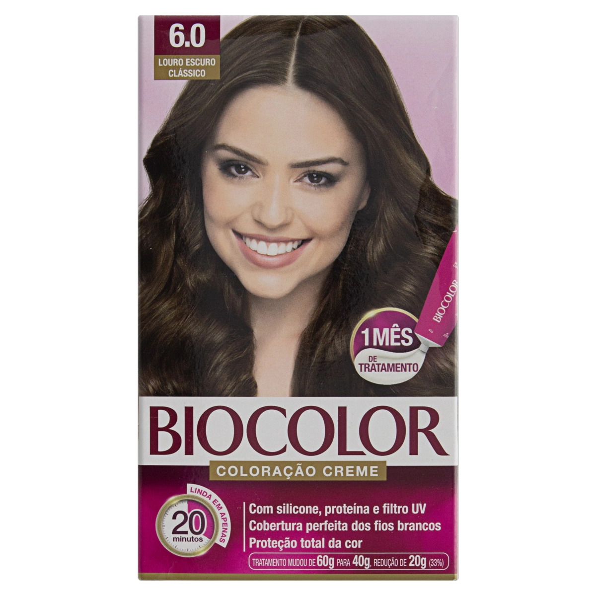 Kit Coloração Creme 6.0 Louro Escuro Clássico Biocolor