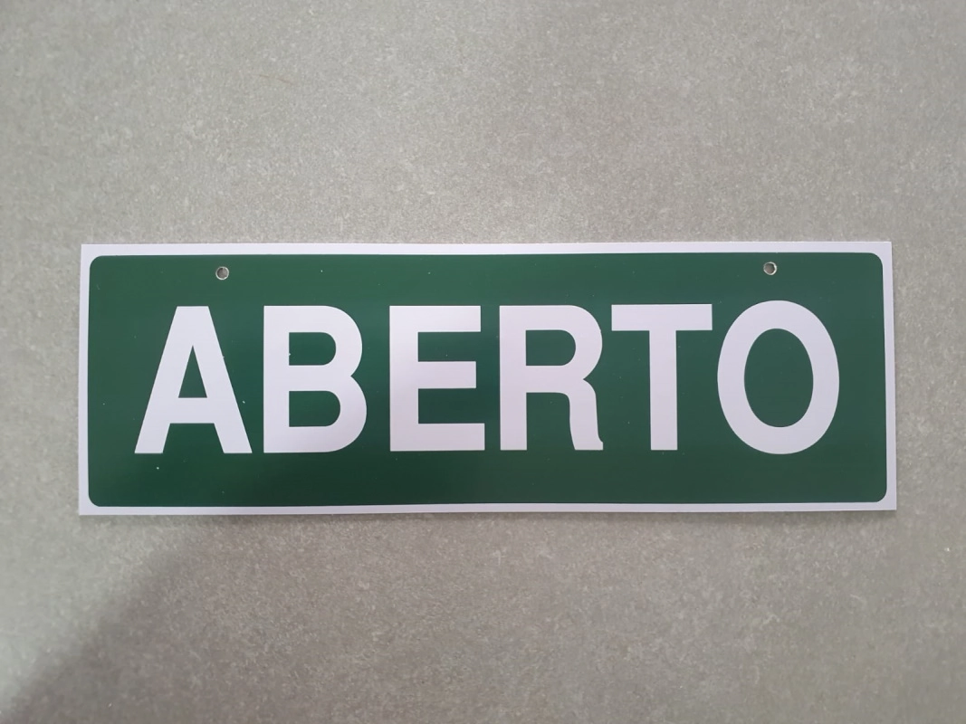 Placa Fechado Aberto P30 156 Ja Vit