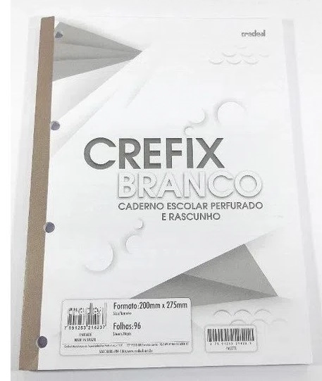 Bloco Crefix 96 Folhas Branco 214237 Credeal