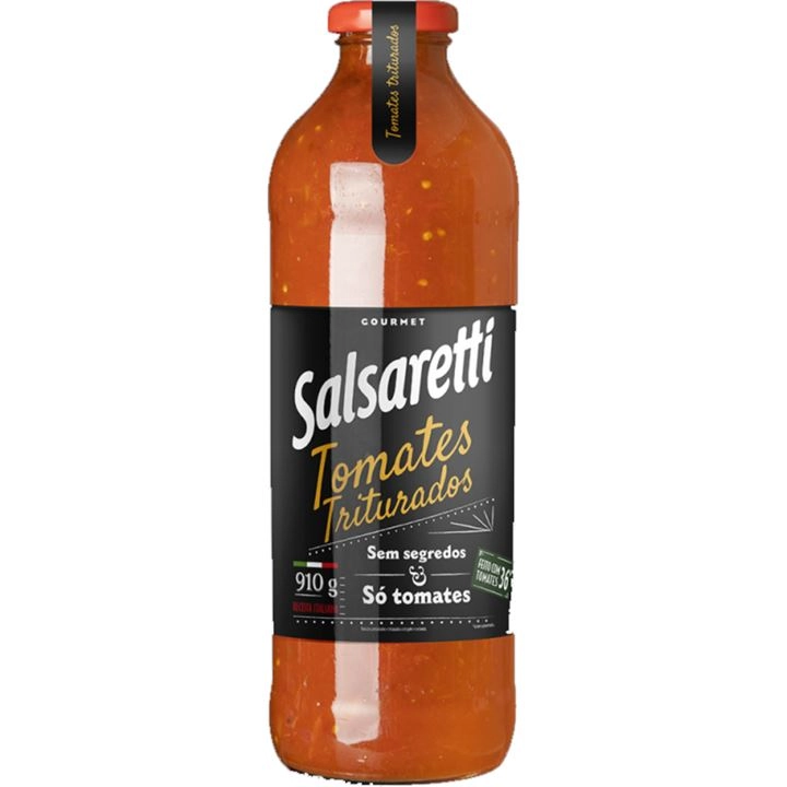 Tomate Triturado Salsaretti Gourmet Vidro 910g