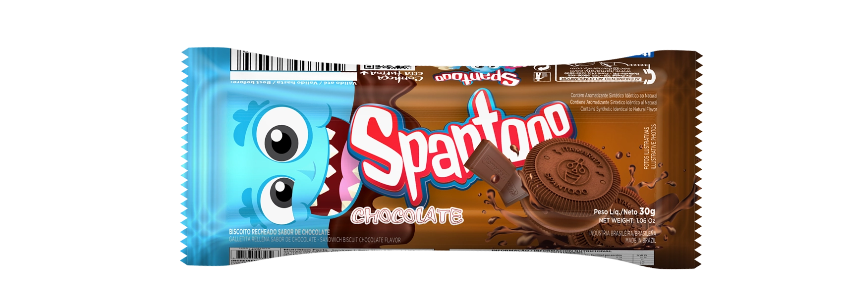 Bisc Rech Choco 30g Spantooo Itamaraty