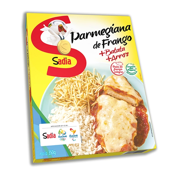 Frango à Parmegiana Com Arroz E Batata Palha Sadia Pacote 350g