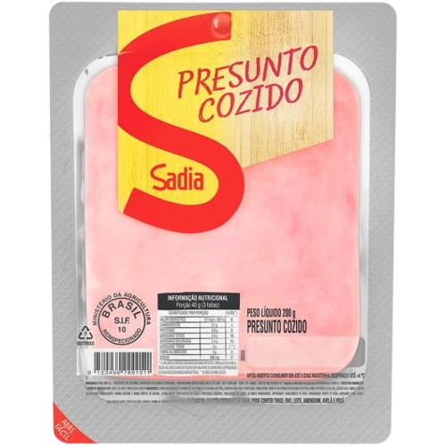 Presunto Cozido Fatiado Sadia Soltíssimo 200g