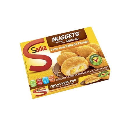 Empanado De Frango Peito Queijo Sadia Nuggets Pacote 300g