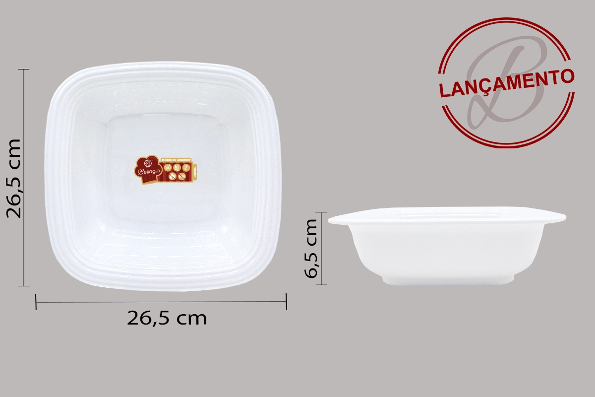 Tigela Melamina G 26.5x26.5x7cm 2l 4766 Bellagio