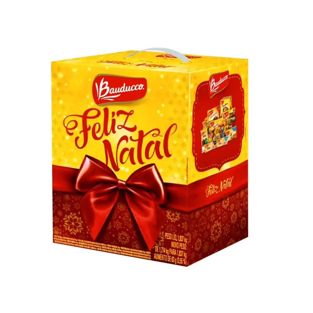 Cesta De Natal Bauducco Caixa 1,842kg 14 Unidades
