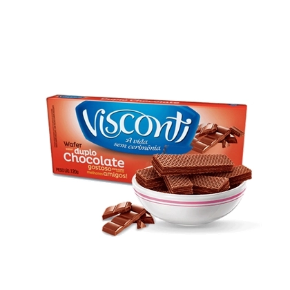 Biscoito Wafer Visconti Duplo Chocolate