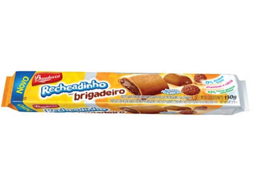 Biscoito Chocolate Recheio Brigadeiro Bauducco Recheadinho Pacote 104g