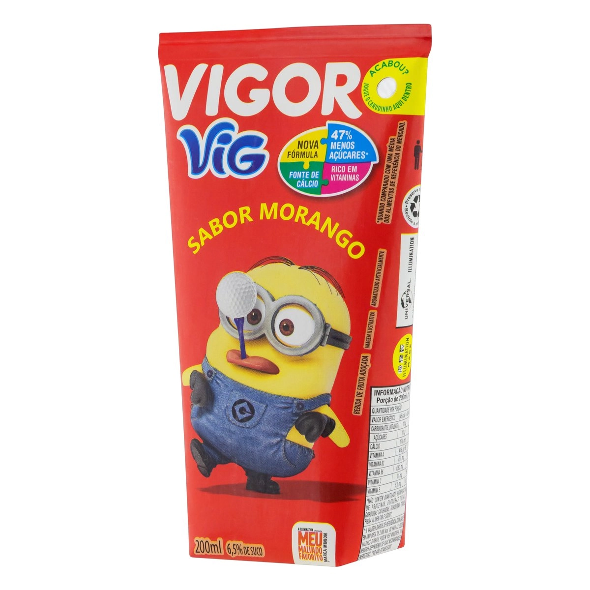 Bebida Vigor Morango 200ml