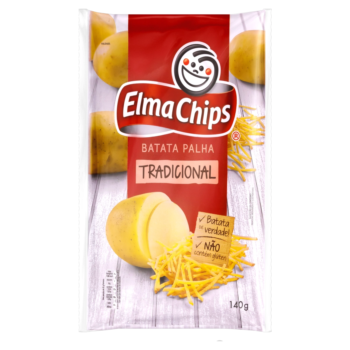 Batata Palha Tradicional Elma Chips Pacote 140g