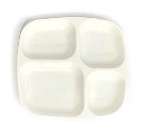 Petisqueira Quadrada Melamina 4div 24x24x4cm 0732 Bellagio