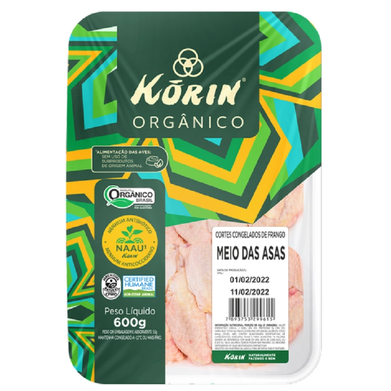Meio Asa Frango Korin Cong Organica