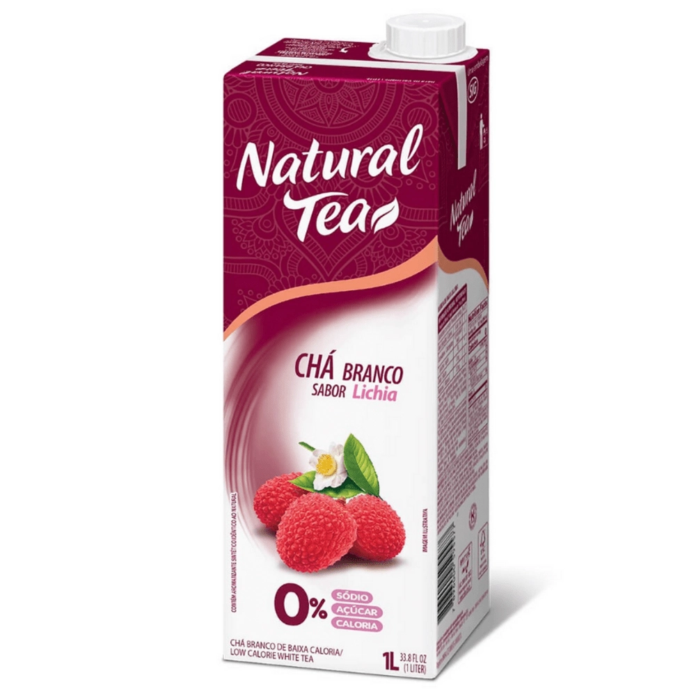 Chá Branco Lichia Zero Açúcar Natural Tea Caixa 1l