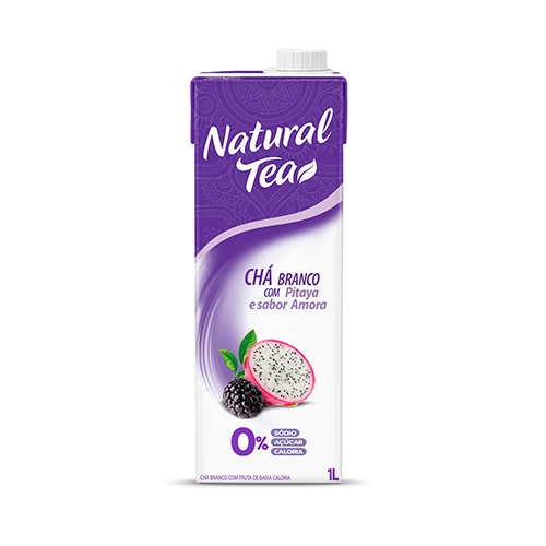 Chá Branco Pitaya E Amora Zero Açúcar Natural Tea Caixa 1l