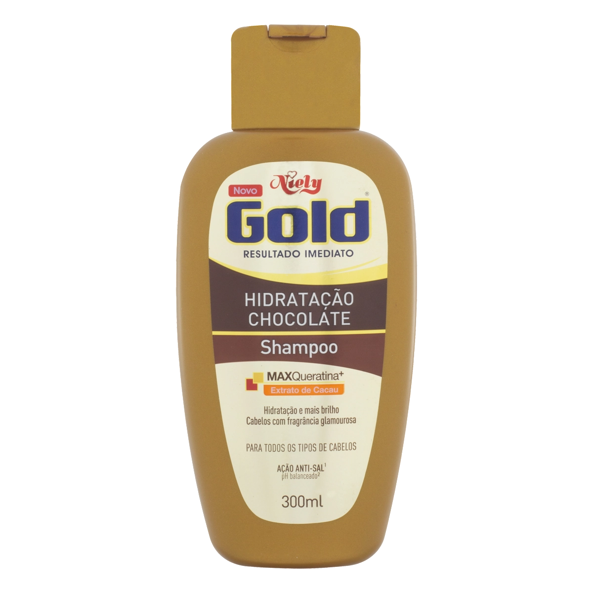 Shampoo Niely Gold Hidratação Chocolate Frasco 300ml