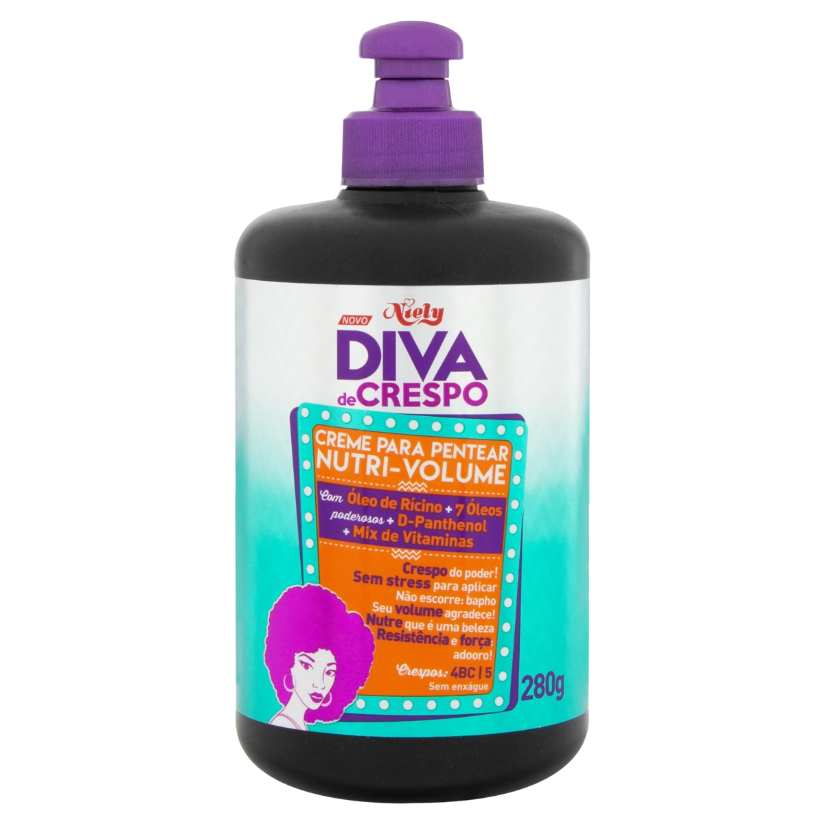 Creme Para Pentear Nutri Volume Niely Diva De Cachos Frasco 280g