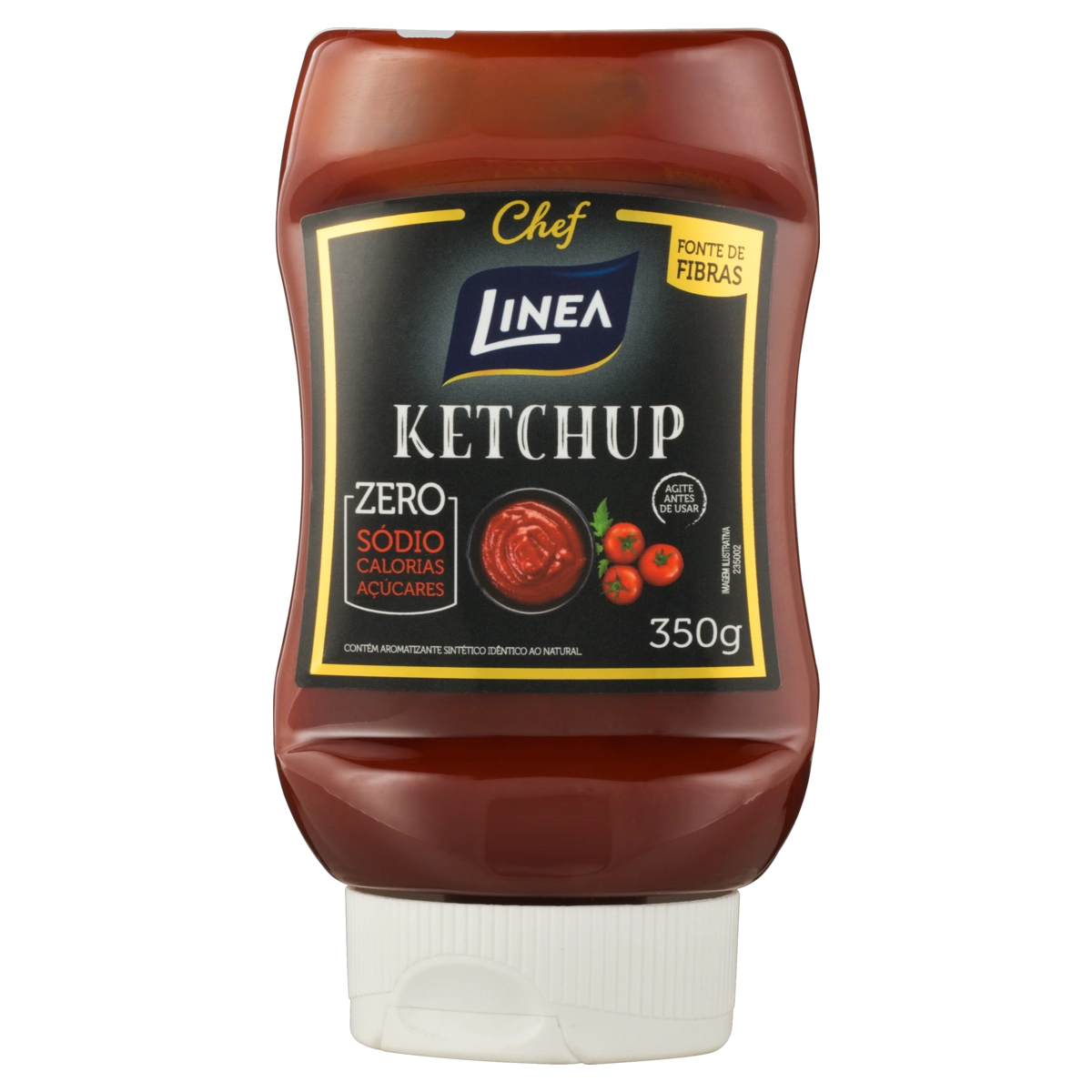 Ketchup Zero Sódio Zero Açúcar Linea Chef Squeeze 350g