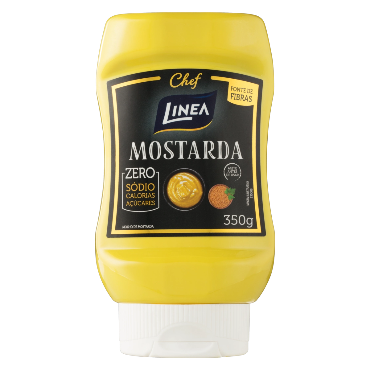 Mostarda Zero Sódio Zero Açúcar Linea Chef Squeeze 350g