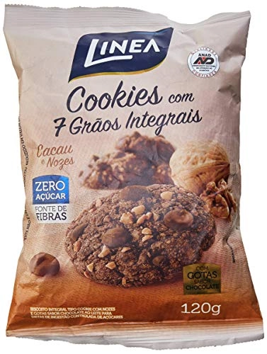 Cookies Linea Zero 120g Choc/nozes