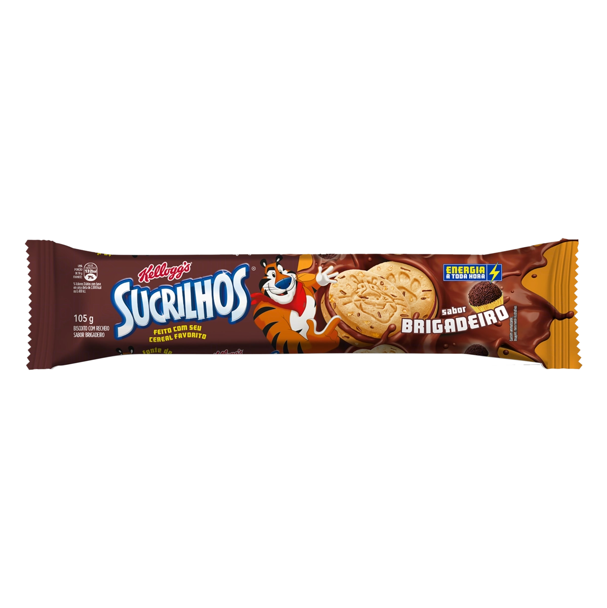 Biscoito Recheio Brigadeiro Kelloggs Sucrilhos Pacote 105g