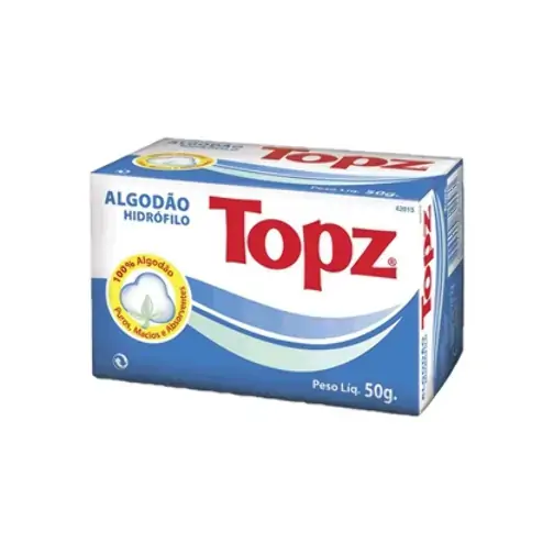 Algodão Hidrófilo Topz Caixa 50g