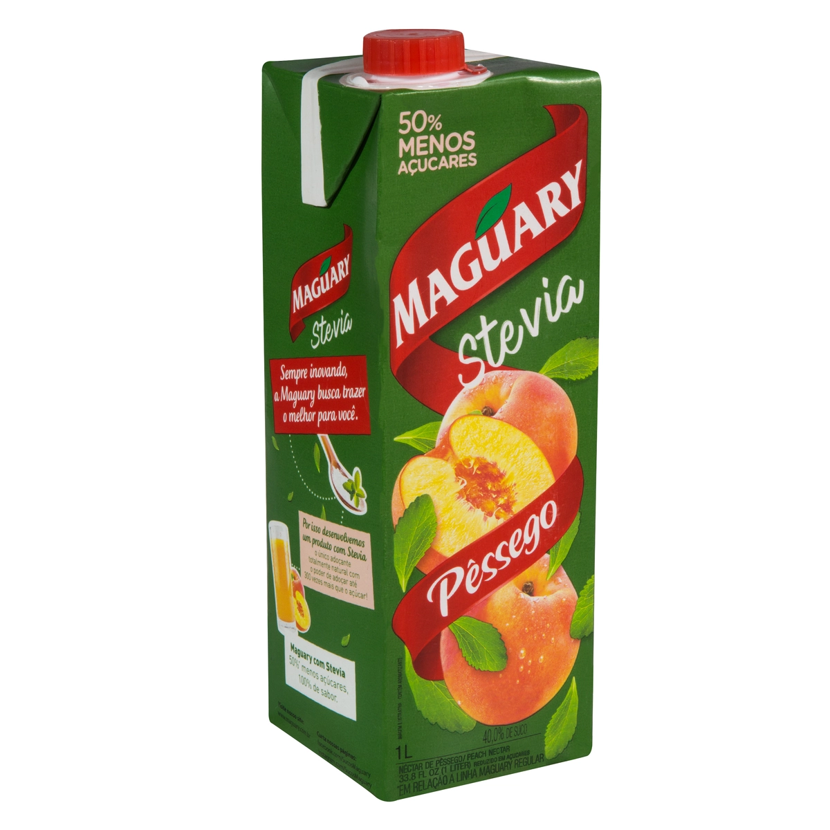Néctar Pêssego Maguary Stevia Caixa 1l