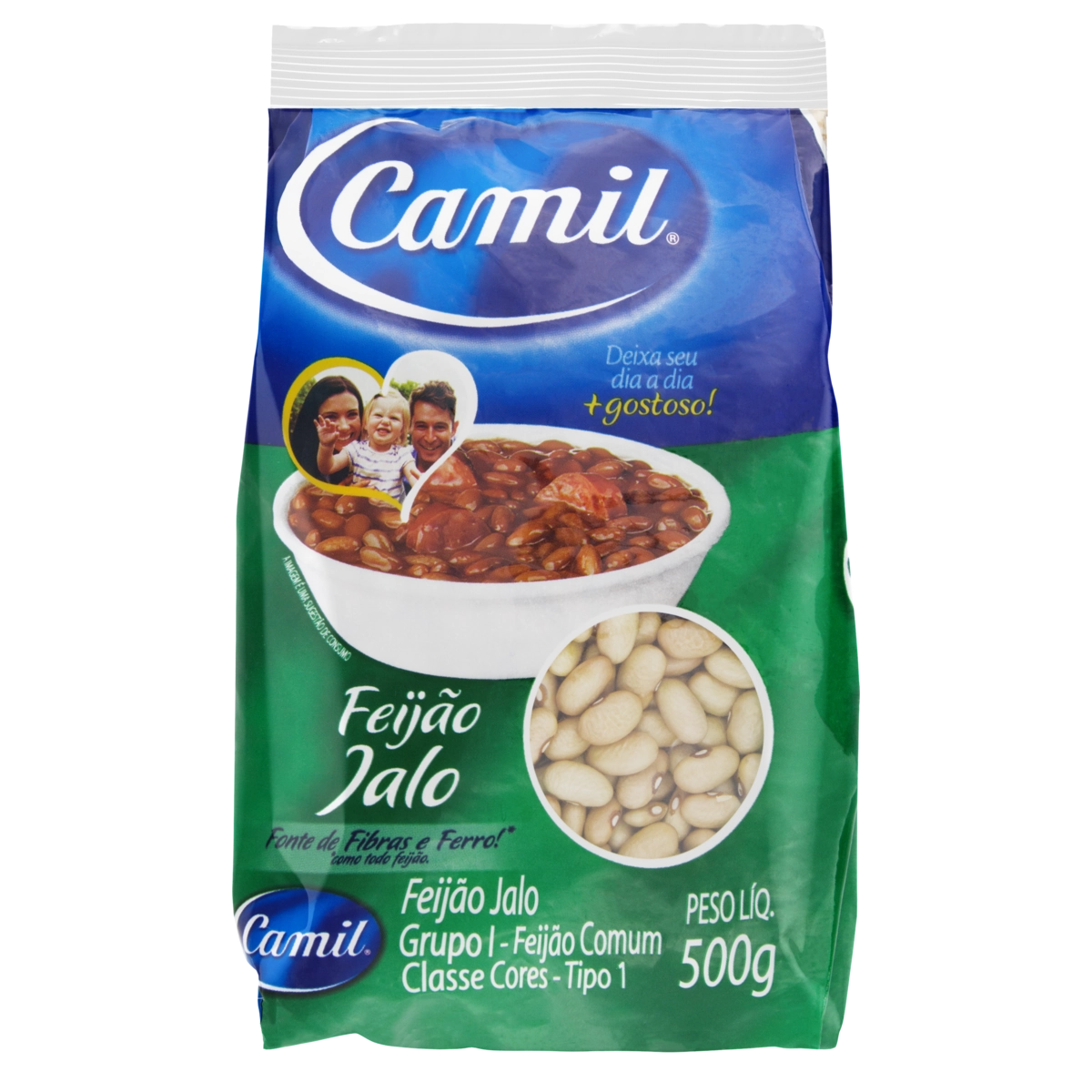 Feijão Jalo Tipo 1 Camil Pacote 500g
