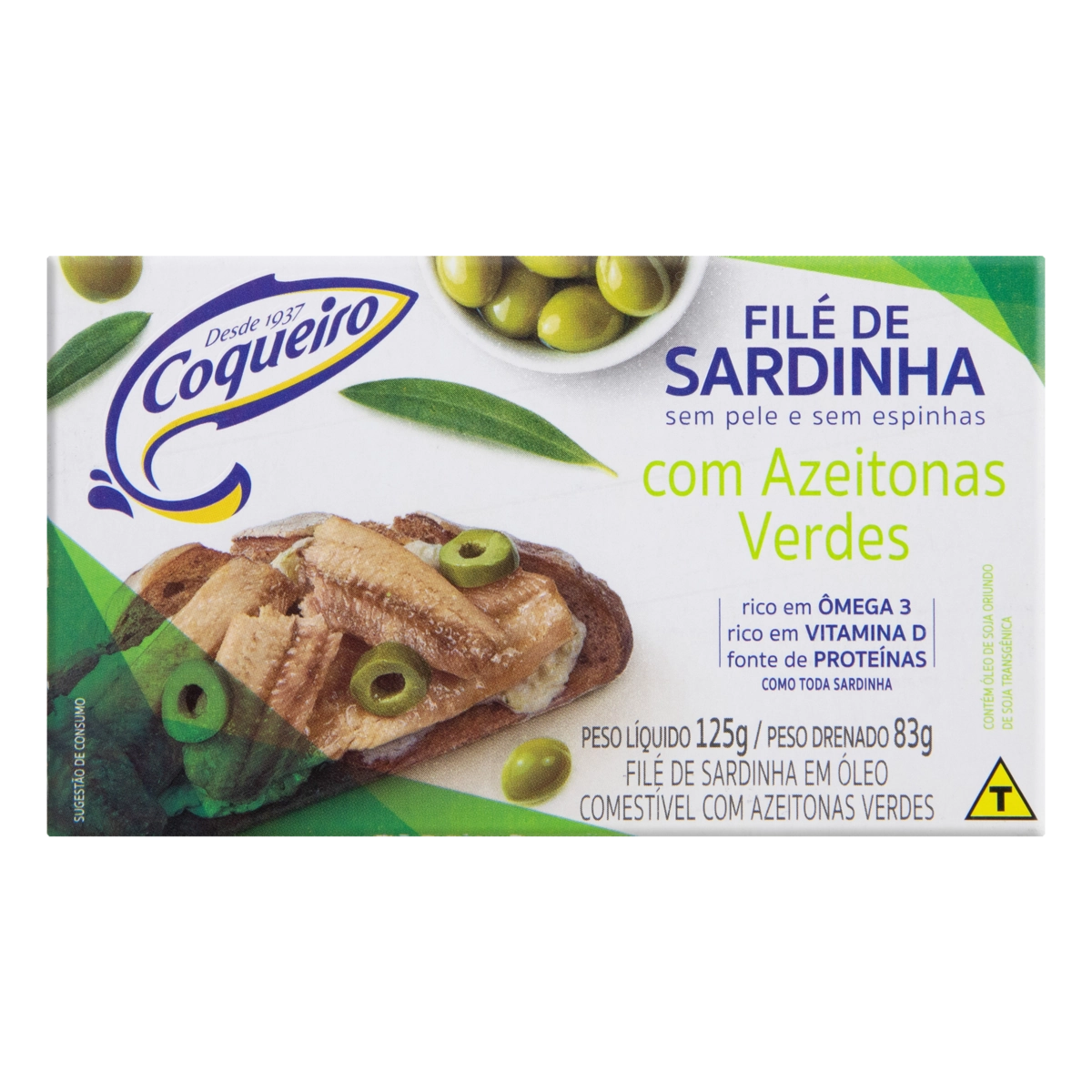 File Sardinha Coqueiro Azeitona E Oleo 125g