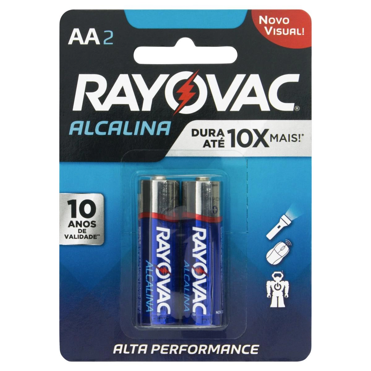 Pilha Alcalina Aa Rayovac 2 Unidades 1,5v