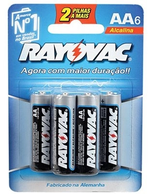 Pilha Rayovac Alcalina Pequena Aa Lv6 Pg5
