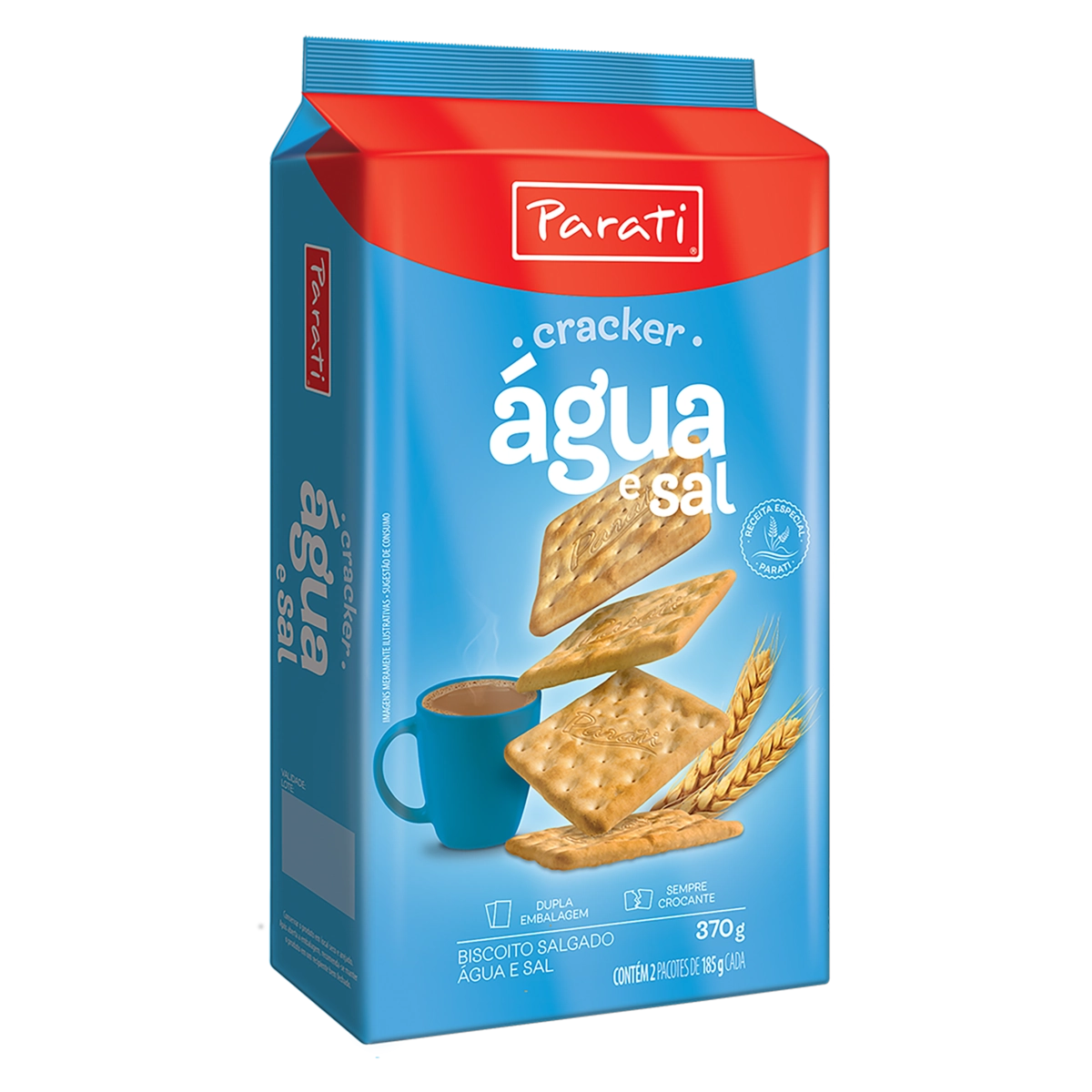 Biscoito água E Sal Parati Pacote 370g