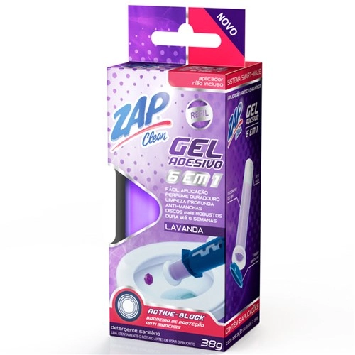 Gel Sanit Ad Zap Clean Lavanda Refil 38g