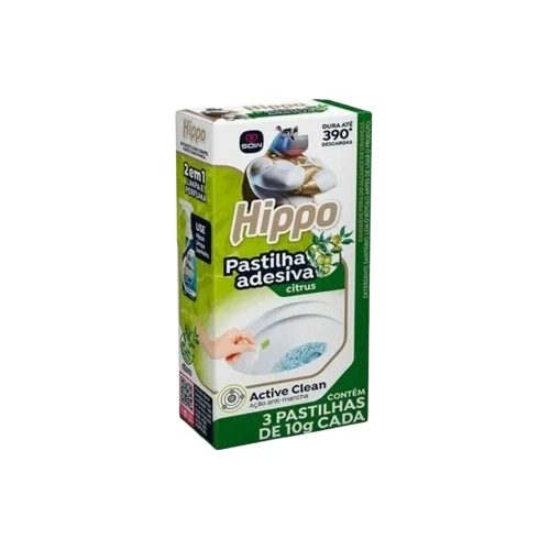 Hippo Pastilha Sanit Adesiva Citrus 10g