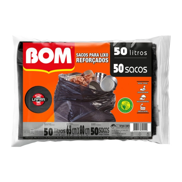 Saco Lixo Bom Reforc Preto C/50