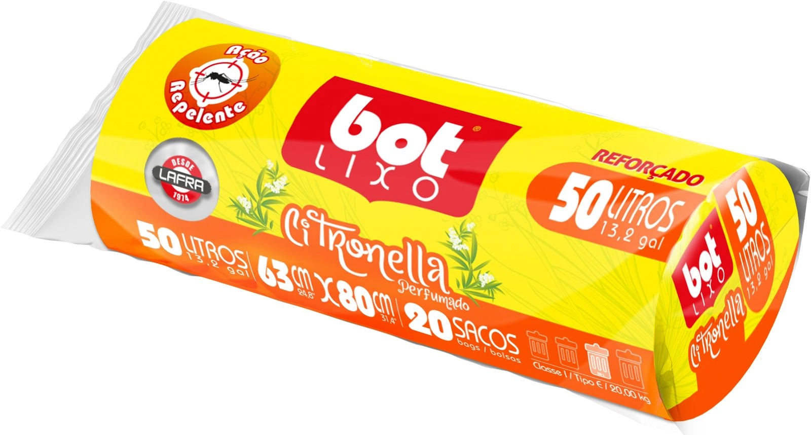 Saco Bot Lixo Ref Citro 50l
