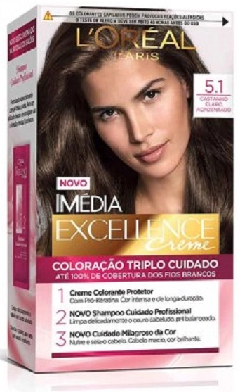 Tintura Permanente Imédia 5.1 Castanho Claro Acinzentado Unit
