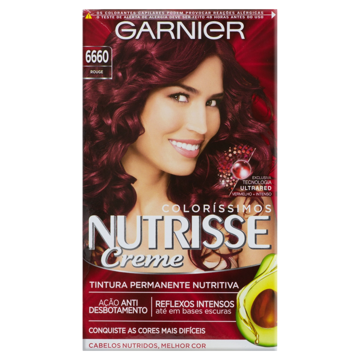 Kit Tintura Creme 6660 Rouge Garnier Nutrisse Coloríssimos