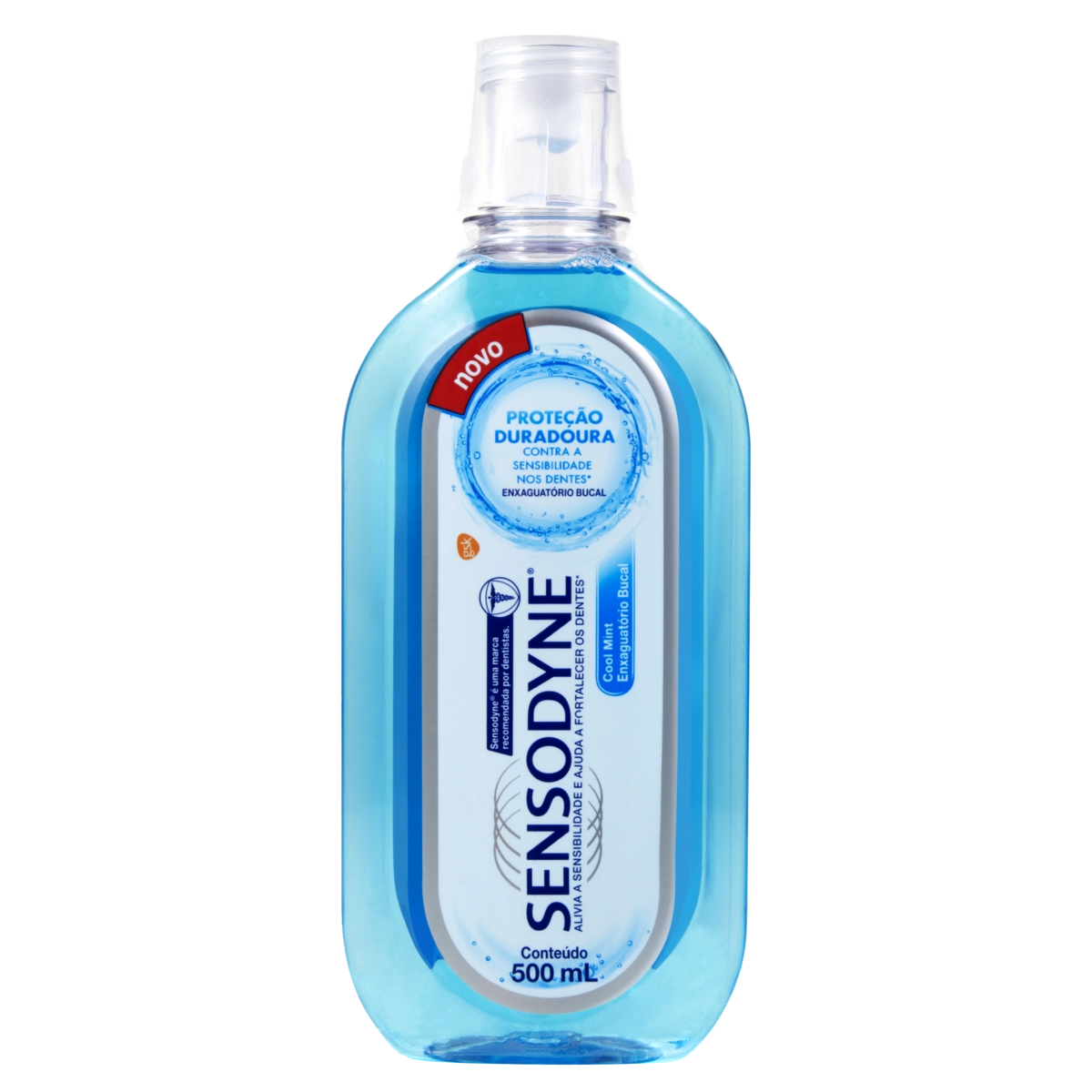 Enxaguante Bucal Zero álcool Cool Mint Sensodyne Frasco 500ml