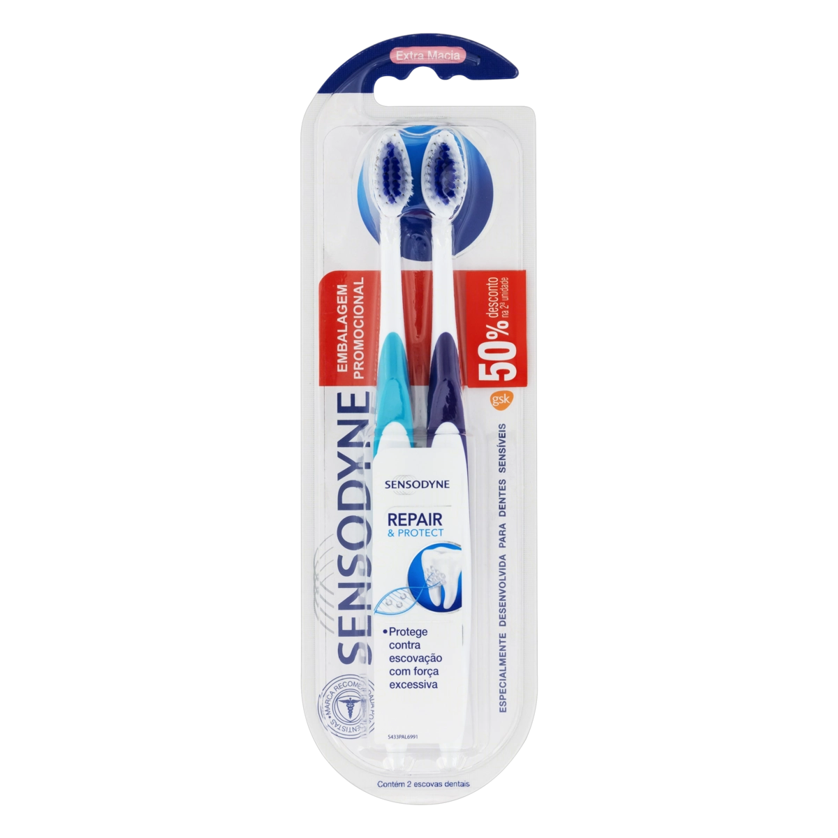 Escova Dental Extramacia Repair Protect Sensodyne 2 Unidades Grátis 50 Desconto Na 2 Unidade