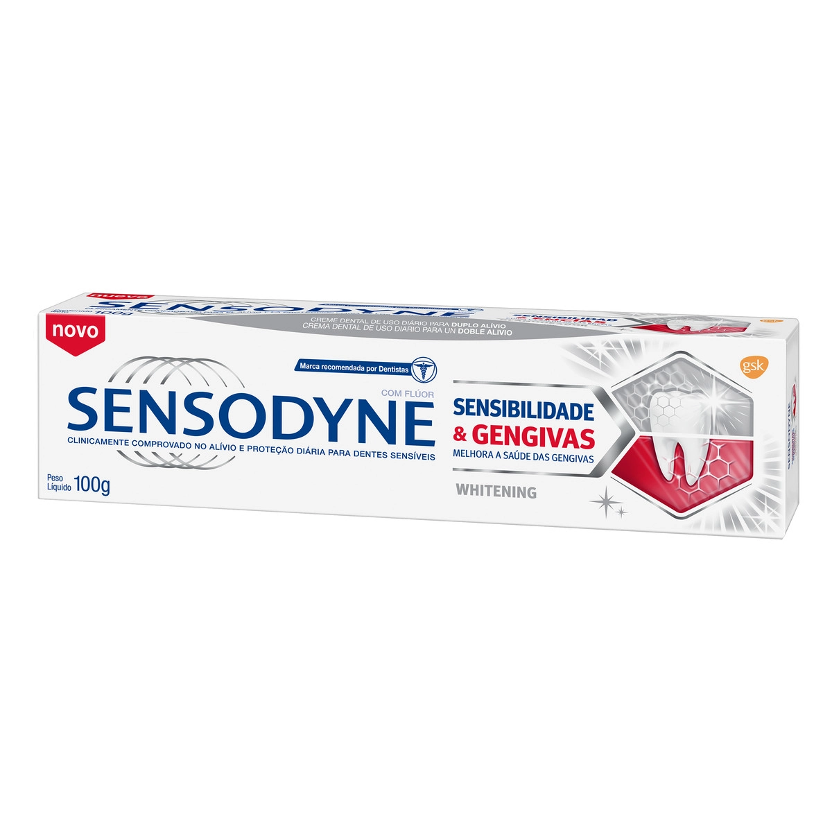 Creme Dental Whitening Sensodyne Sensibilidade Gengivas Caixa 100g
