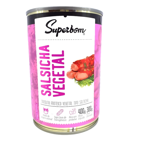 Salsicha Vegetal Superbom Lata 300g