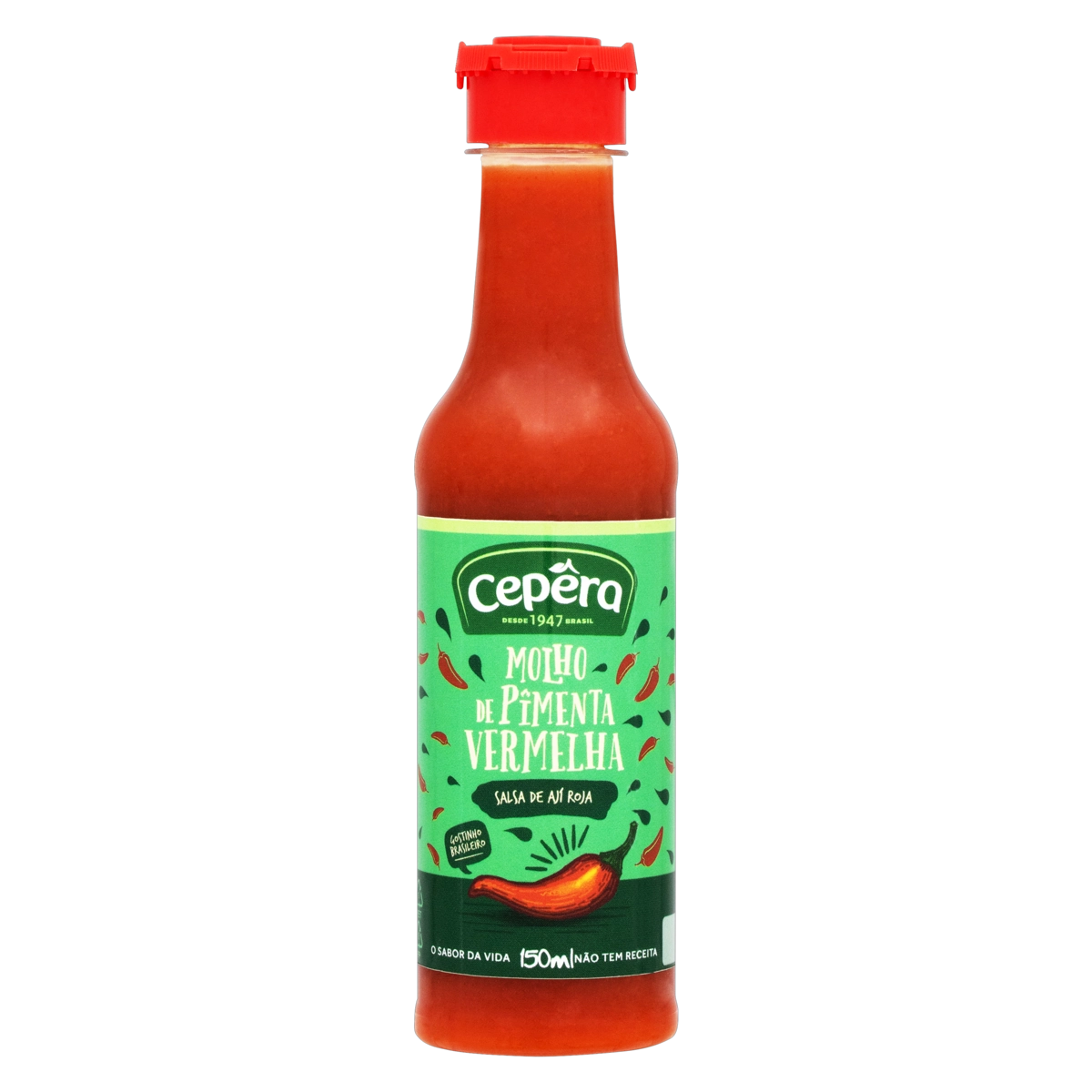 Molho De Pimenta Vermelha Cepêra Frasco 150ml