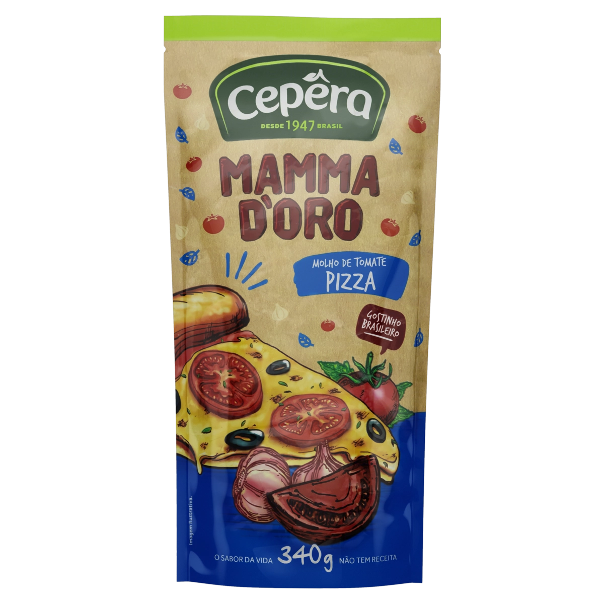 Molho De Tomate Pizza Cepêra Mamma Doro Sachê 340g